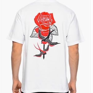 Empyre Swallows and Roses White T-Shirt